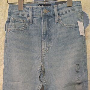 Gap High Rise Distressed Straight Jeans